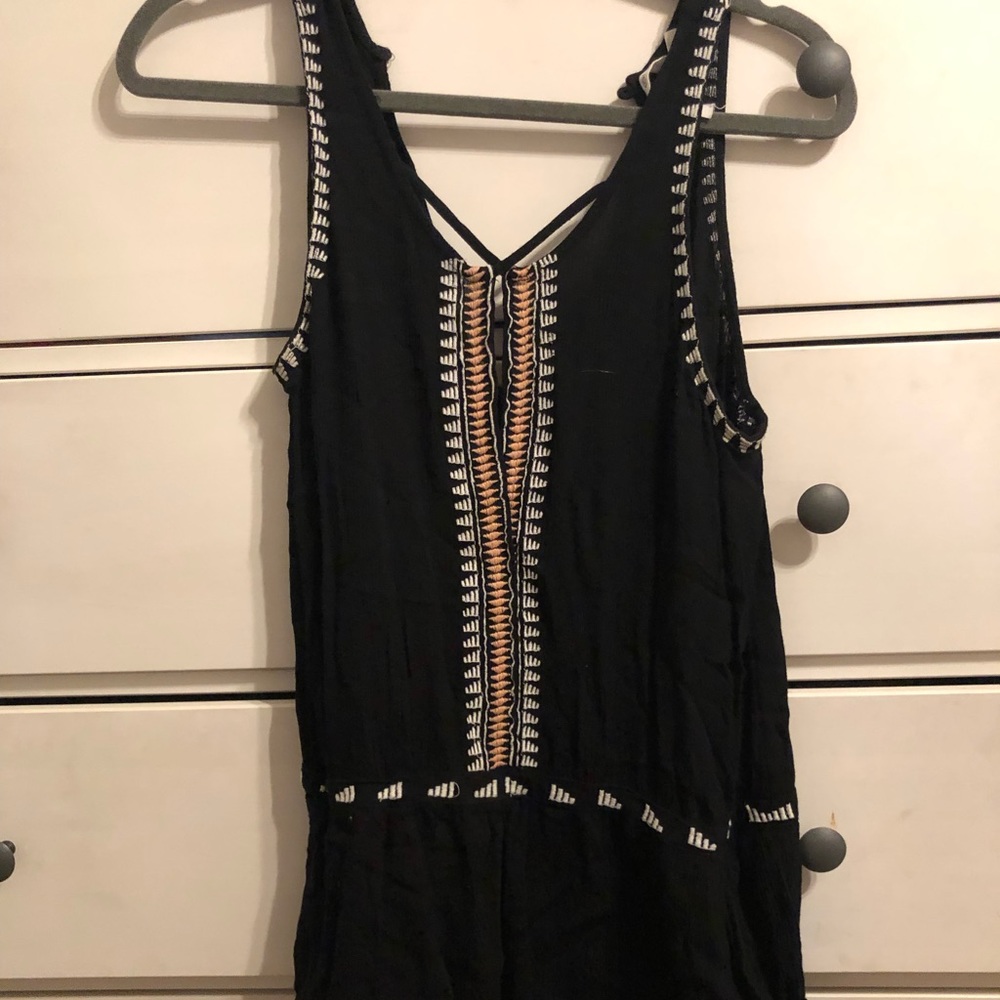 Ripcurl Black romper with embroidered detail